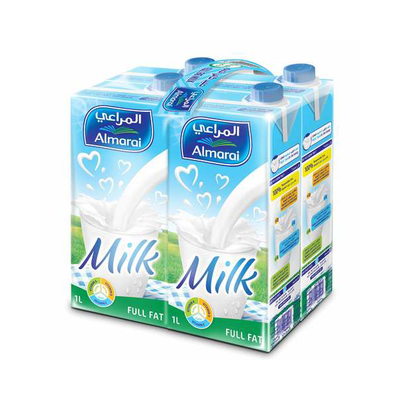 Almarai Long Life Milk Full Fat (4 x 1l)