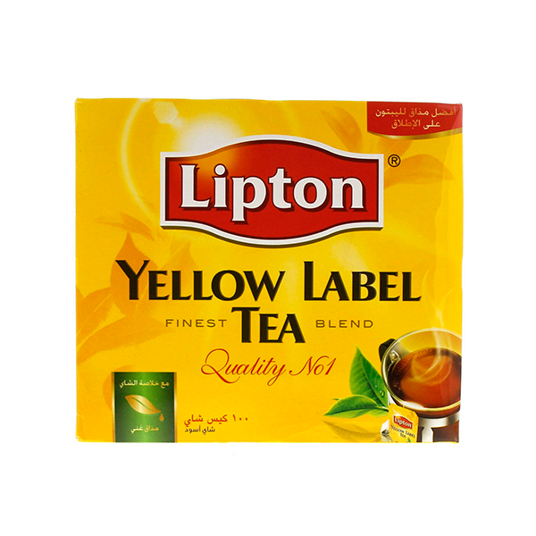 Lipton Yellow Label Black Tea Bahs (100 x2gr)